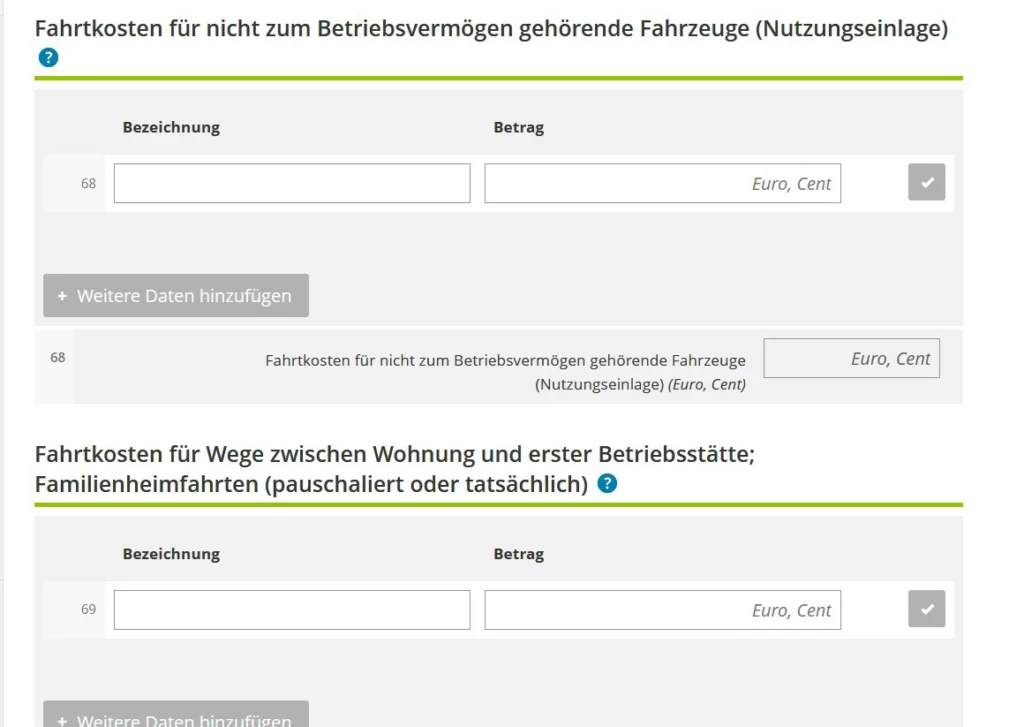 Ausfüllen Anlage EÜR Steuererklärung German tax return