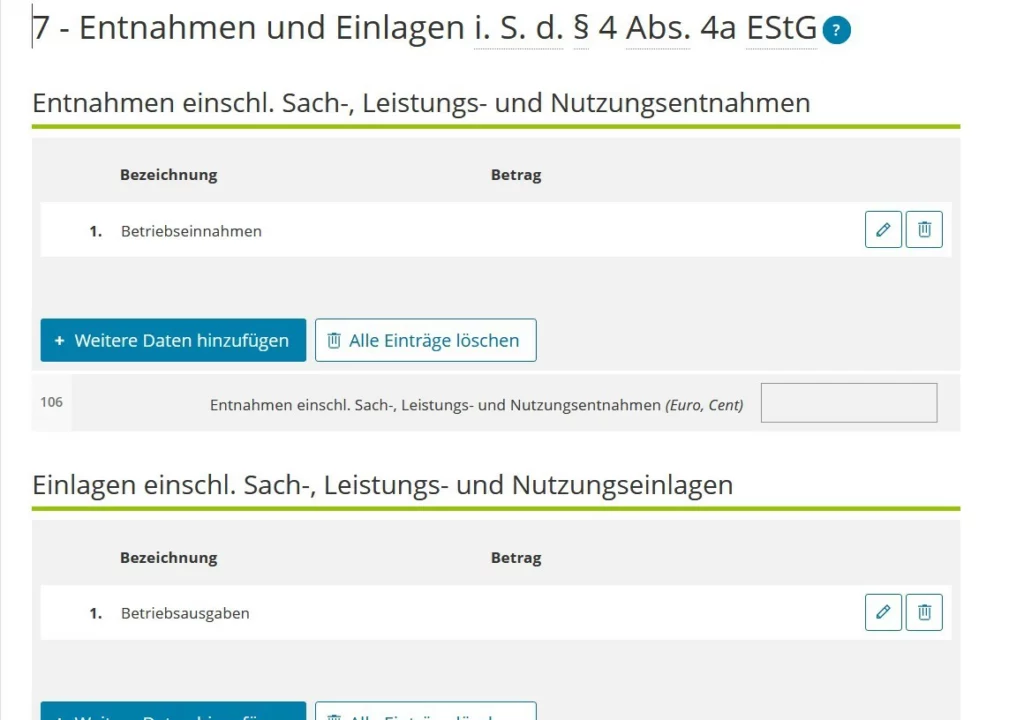 Ausfüllen Anlage EÜR Steuererklärung German tax return