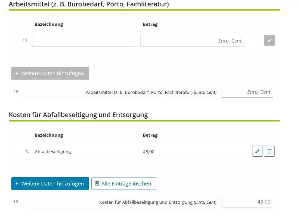 Ausfüllen Anlage EÜR Steuererklärung German tax return